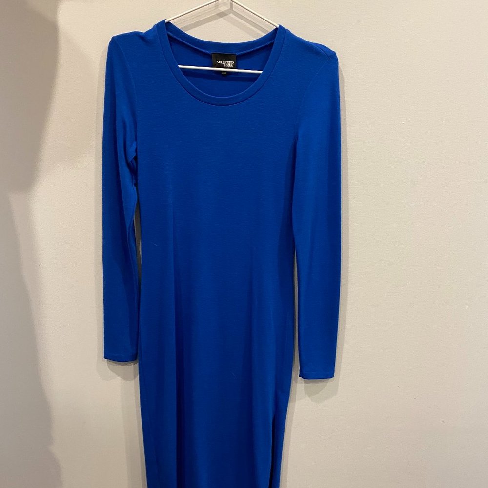 Blue Long Sleeve Sweater Dress Size Small